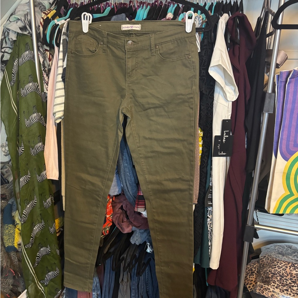 Altar'd State Olive Skinny Jeans